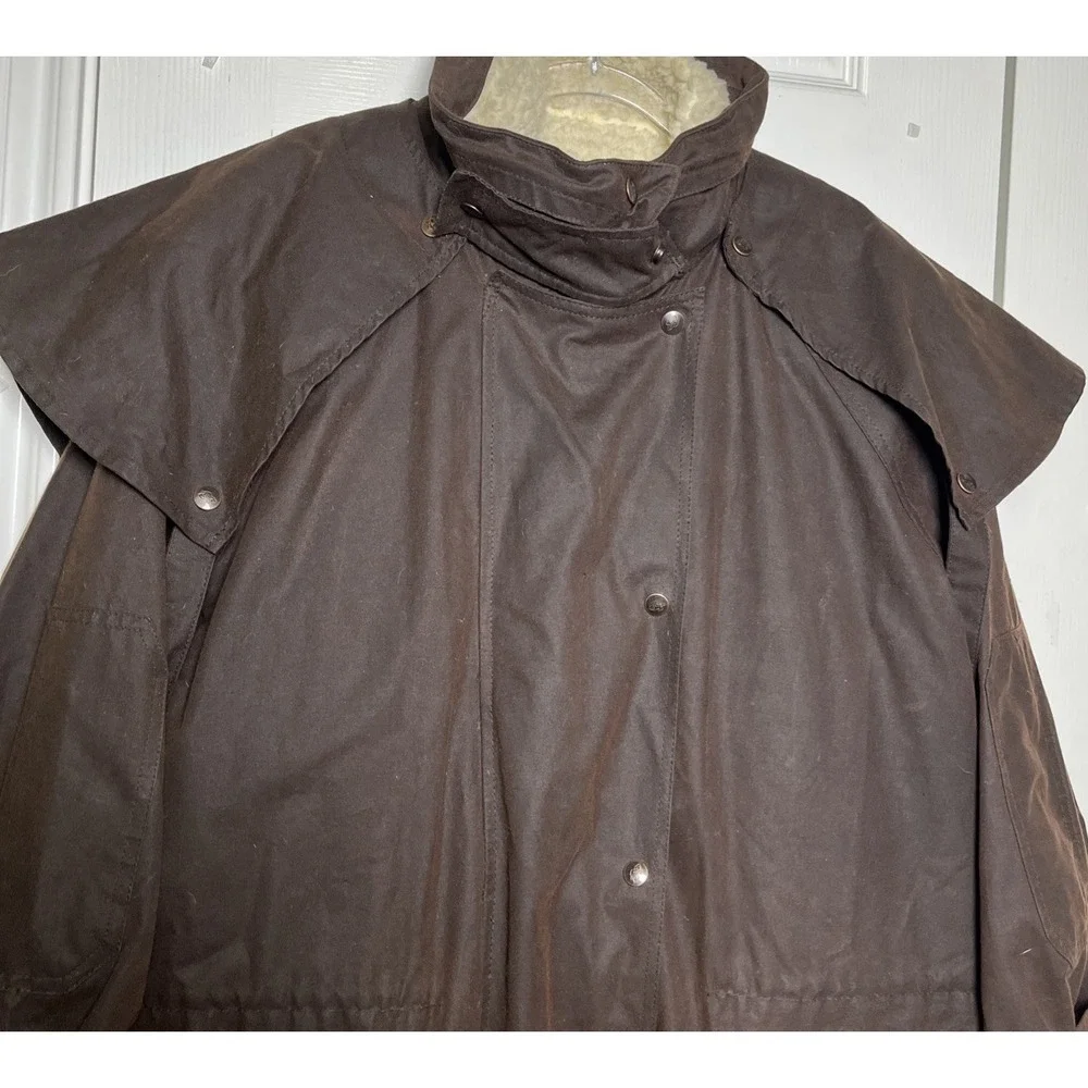 AUSTRALIAN OUTBACK Outfitters Genuine Duster Coat Mens Size L Oilskins Liner